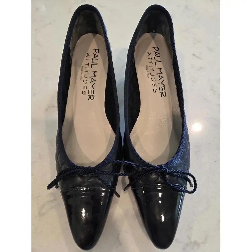 Paul Mayer Attitudes Quilted Titou Block Heel - Size‎ 7.5 NIB (New)